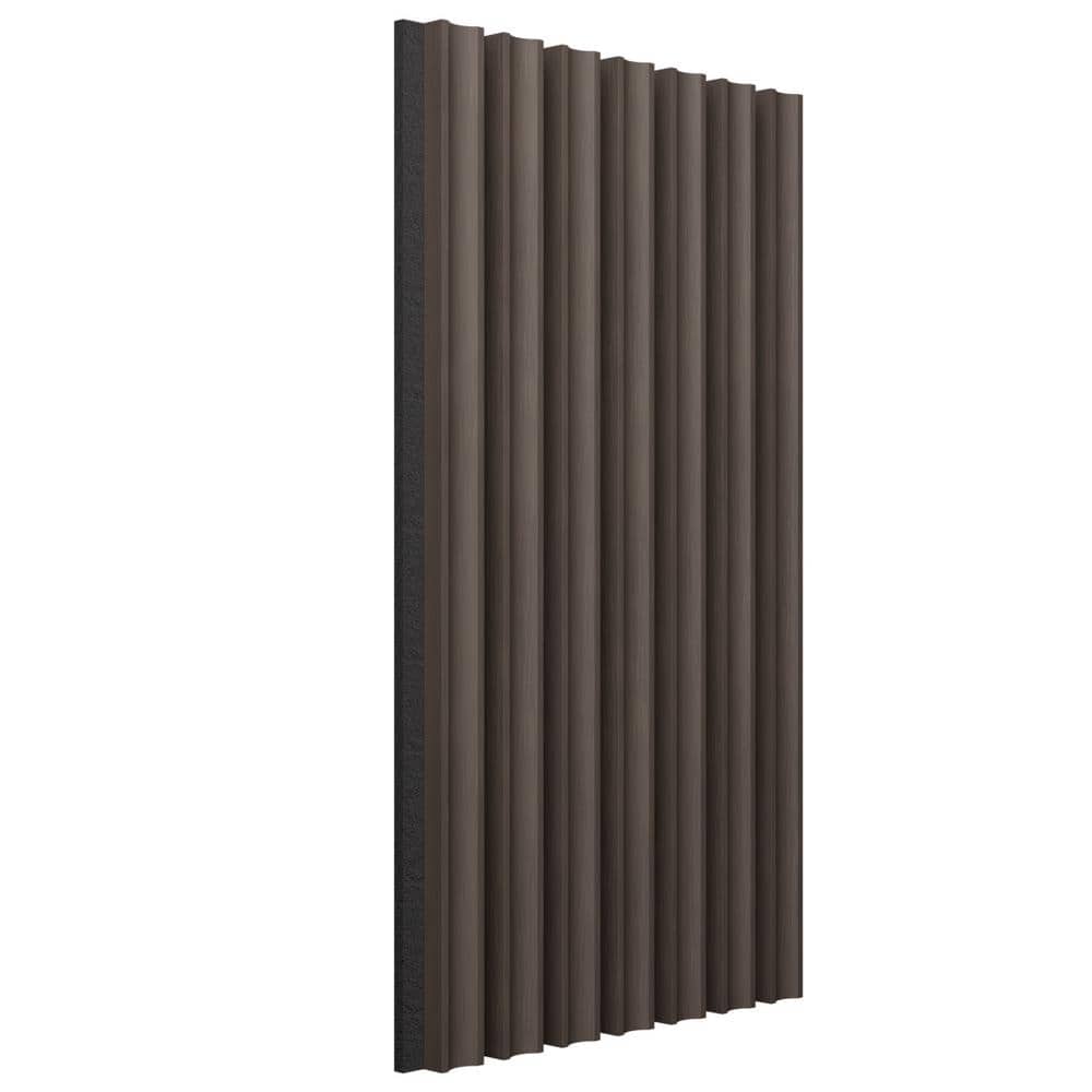 Ekena Millwork AcousticPro 1 in. x 1 ft. x 8 ft. Noise Cancelling Concave MDF Sound Absorbing Panel in Carbon Grey (2-Pack) (2)