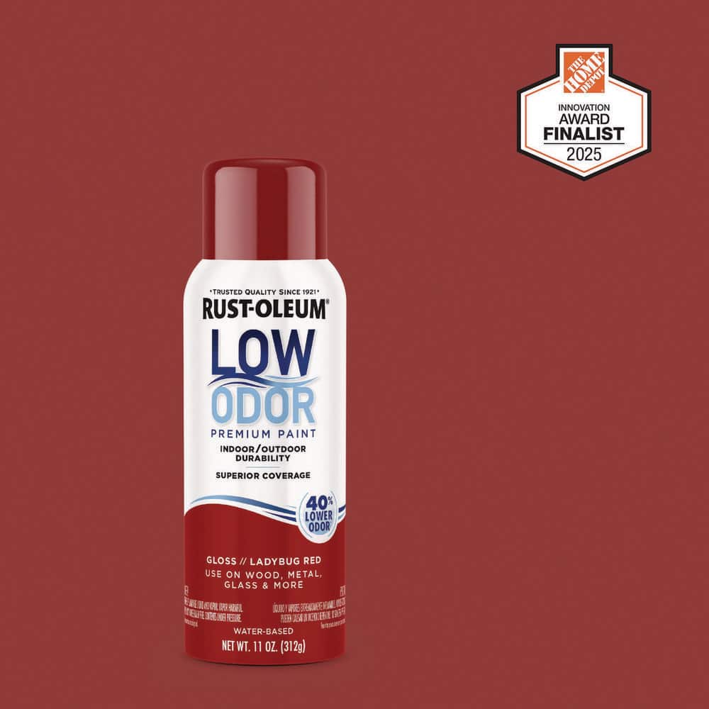 Rust-Oleum Low Odor 11 oz. Gloss Ladybug Red Low Odor Water-Based Spray