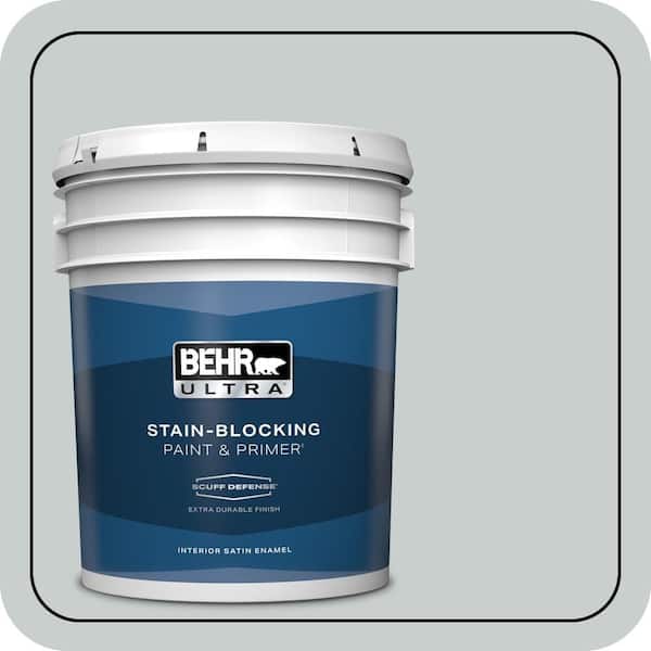 BEHR PREMIUM PLUS #720E-2 Light French Gray Enamel Interior/Exterior Paint & Primer Color Sample (4)