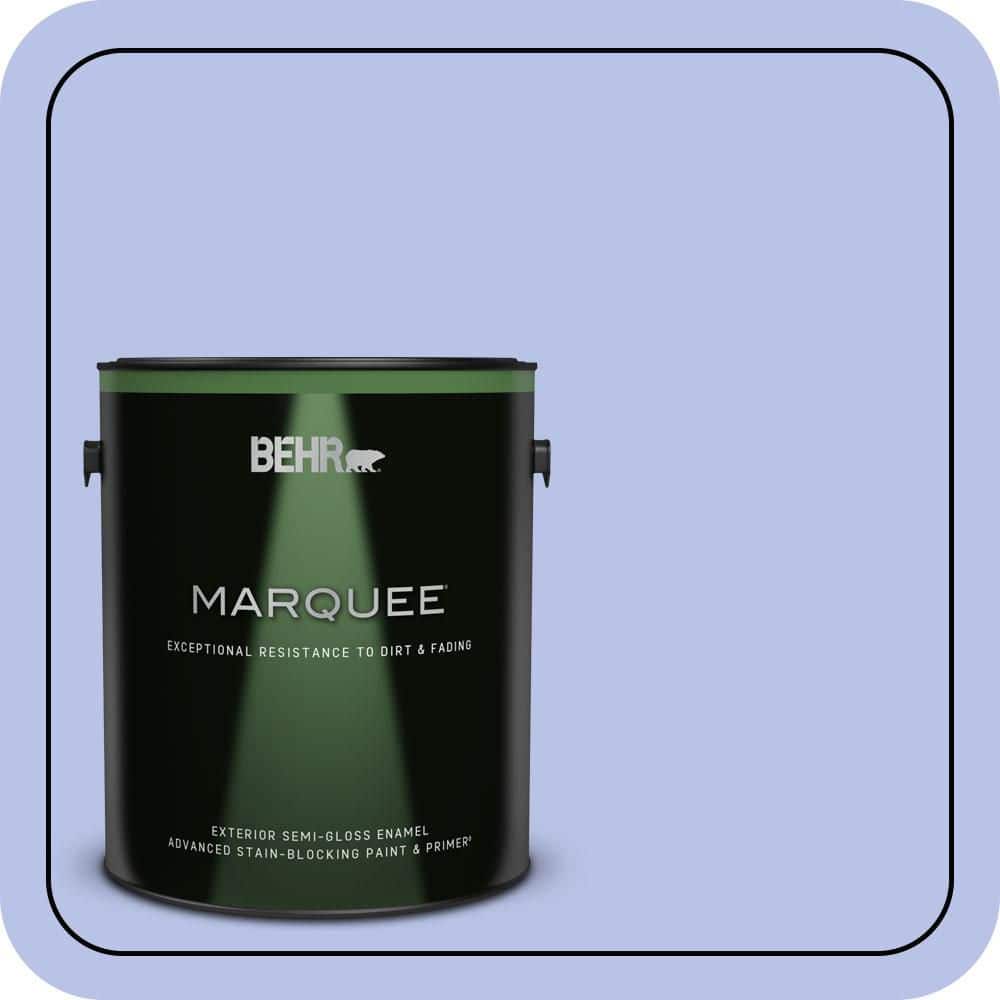 BEHR MARQUEE 1 gal. #P540-3 Canterbury Bells Semi-Gloss Enamel Exterior Paint & Primer
