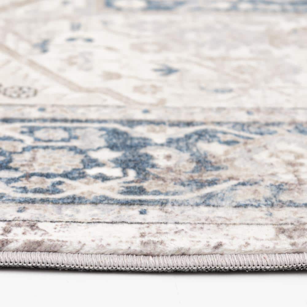 Home Decorators Collection Silky Medallion Multi 5 ft. x 7 ft. Medallion Polyester Area Rug (4)
