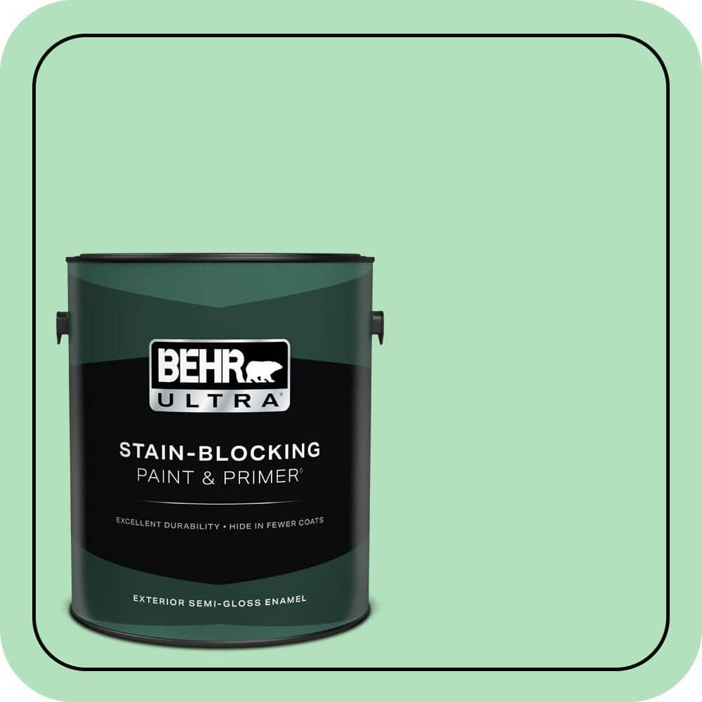 BEHR ULTRA 1 gal. #P400-3 Folk Tale Semi-Gloss Enamel Exterior Paint & Primer