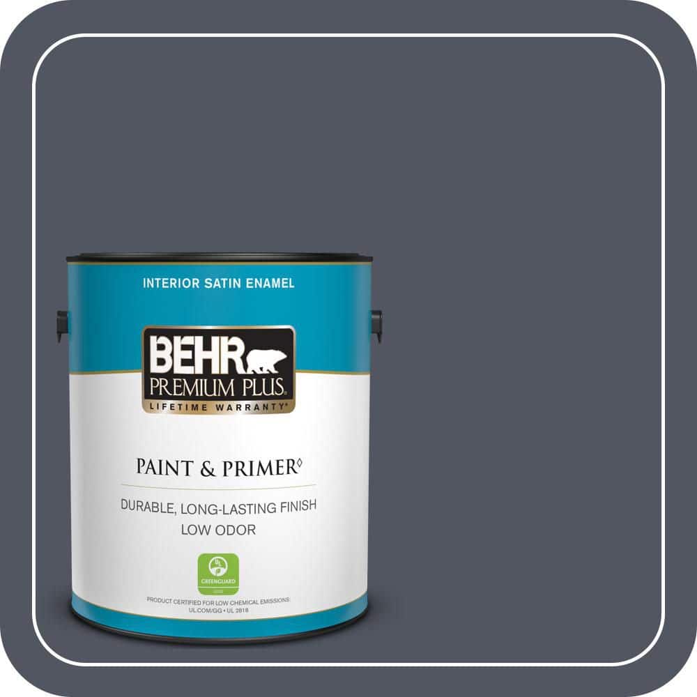 BEHR PREMIUM PLUS 1 gal. #MQ5-06 Ball Gown Satin Enamel Low Odor Interior Paint & Primer