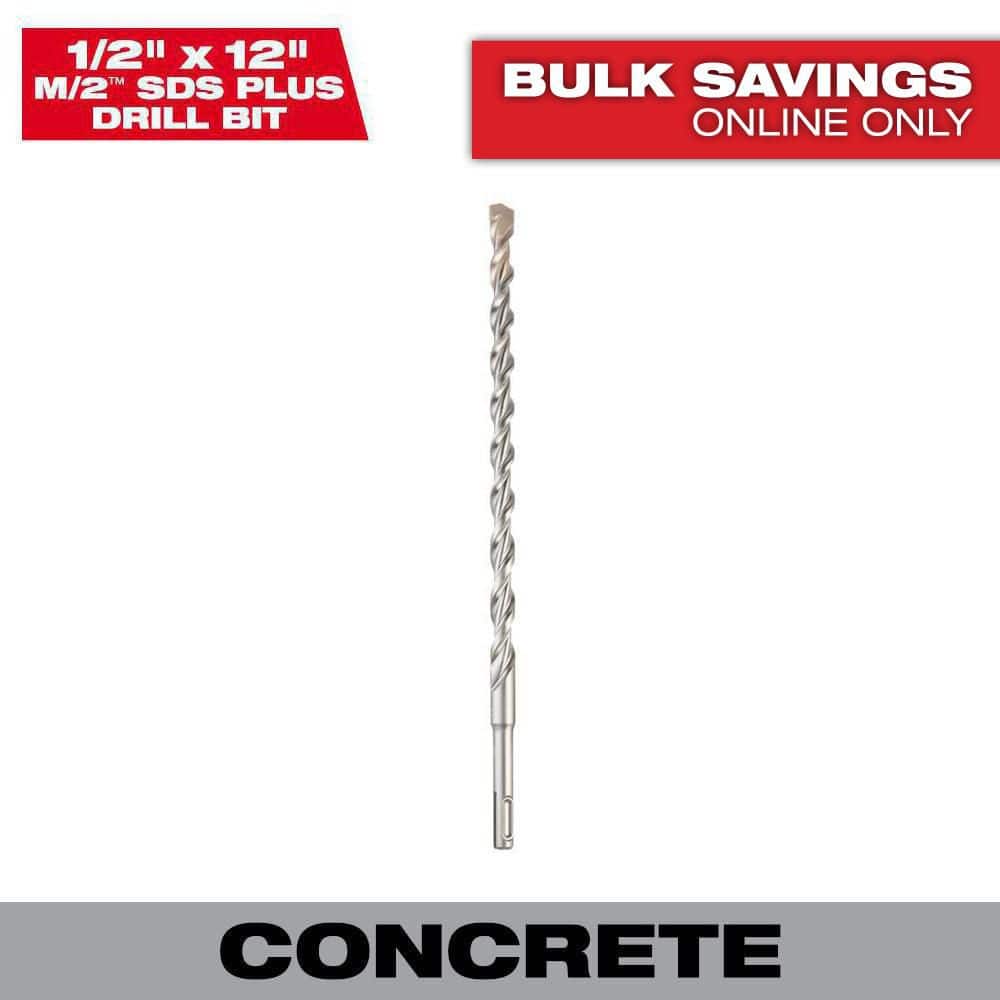 Milwaukee 1/2 in. x 12 in. 2-Cutter SDS-PLUS Carbide Drill Bit
