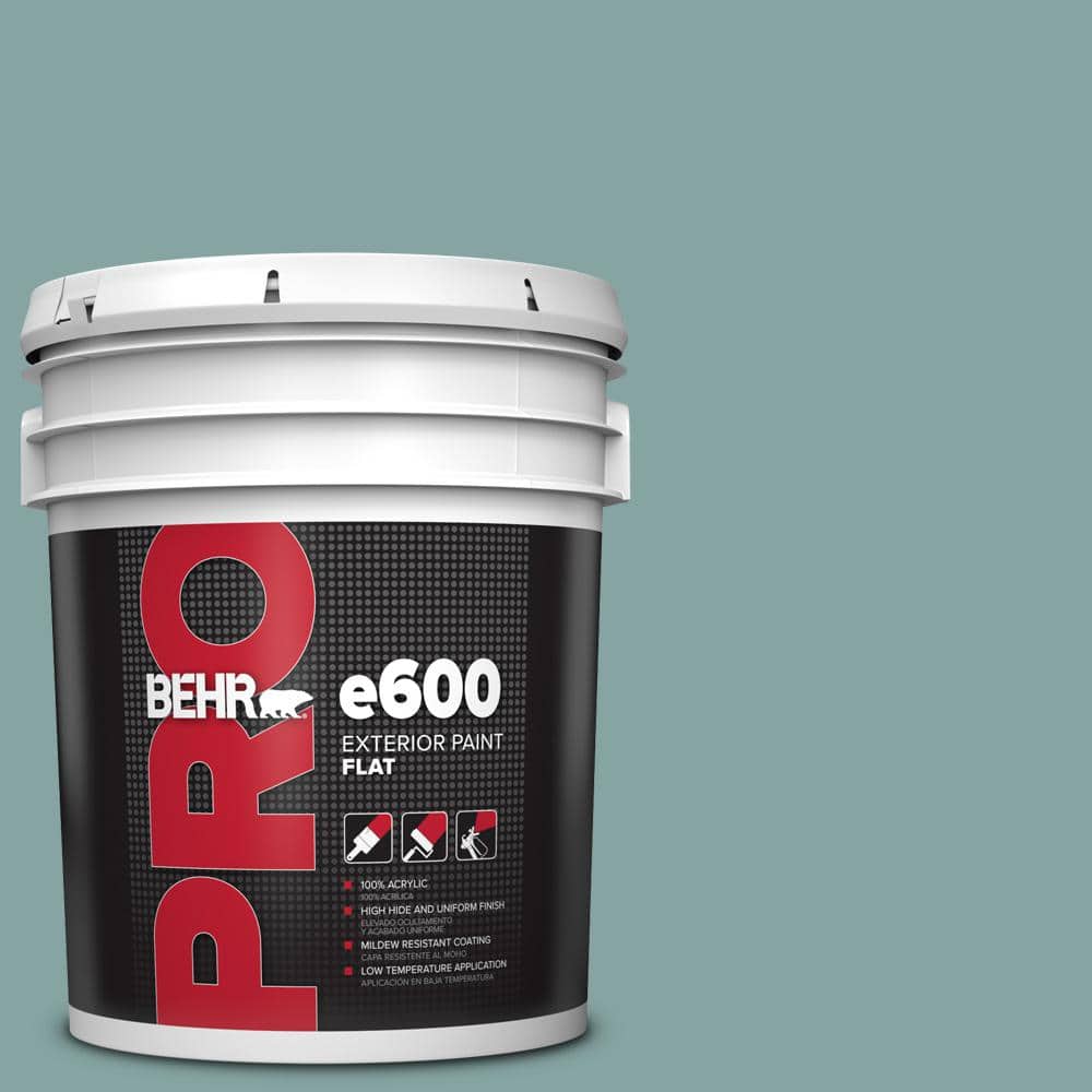BEHR PRO 5 gal. #PPU13-08 Venus Teal Flat Exterior Paint