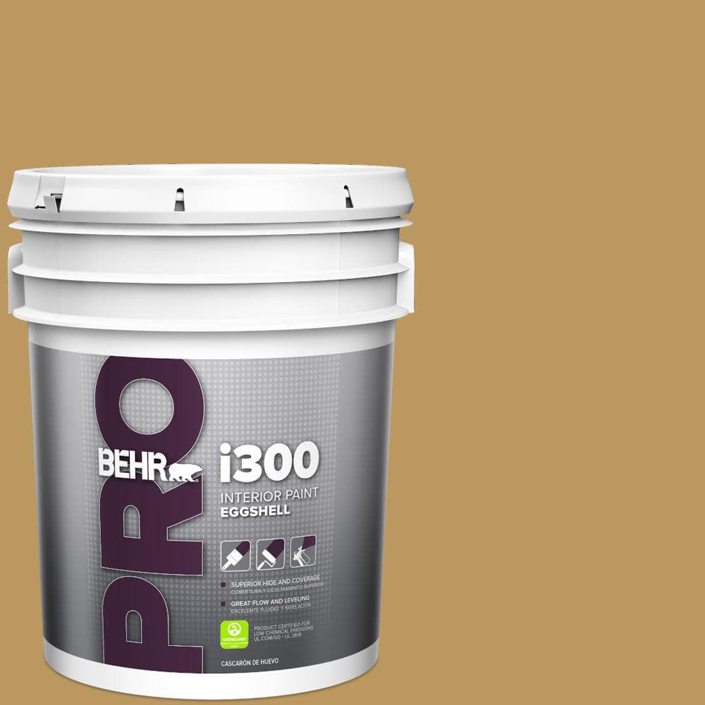 BEHR PRO 5 gal. #330F-5 Golden Bear Eggshell Interior Paint (1)