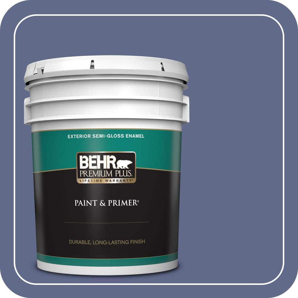 BEHR PREMIUM PLUS 5 gal. #S540-6 Dangerously Elegant Semi-Gloss Enamel Exterior Paint & Primer