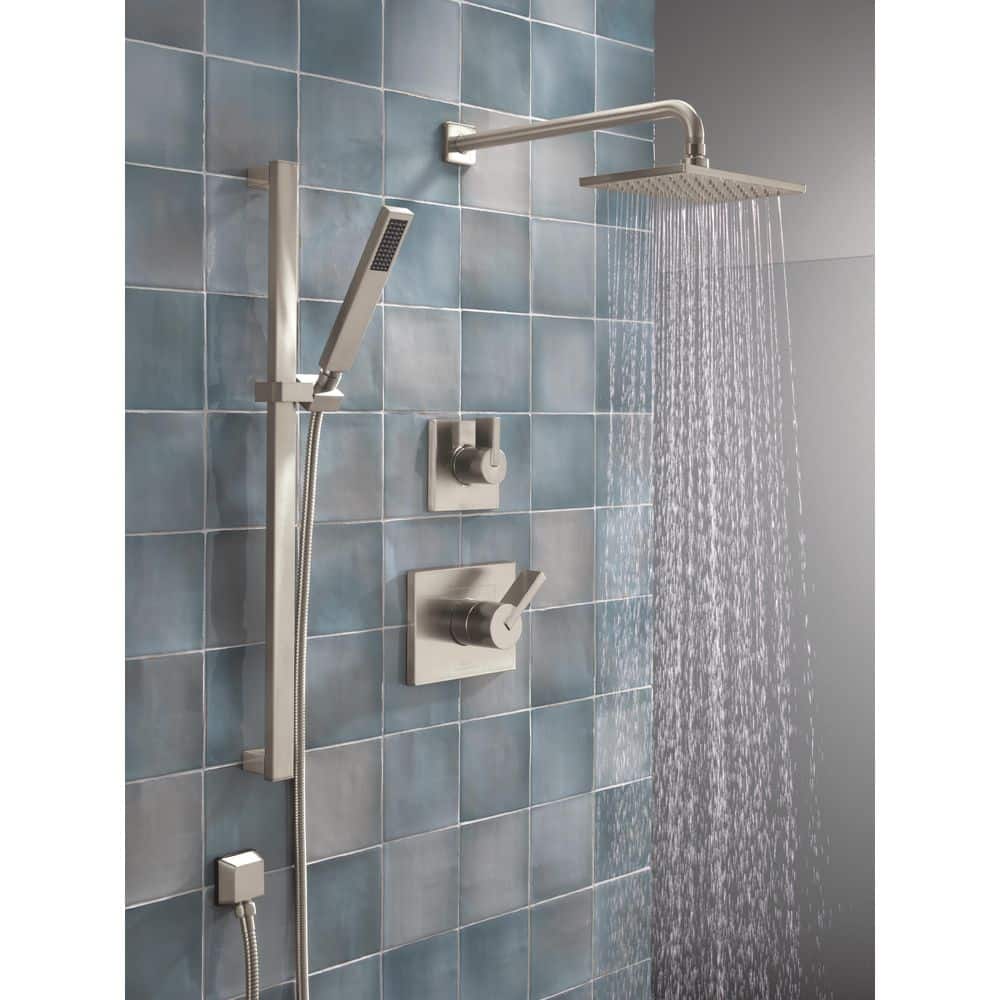 Delta Vero 2-Handle 2-Spray Shower Faucet 1.75 GPM with Hand Shower and Pressure Balance (2)