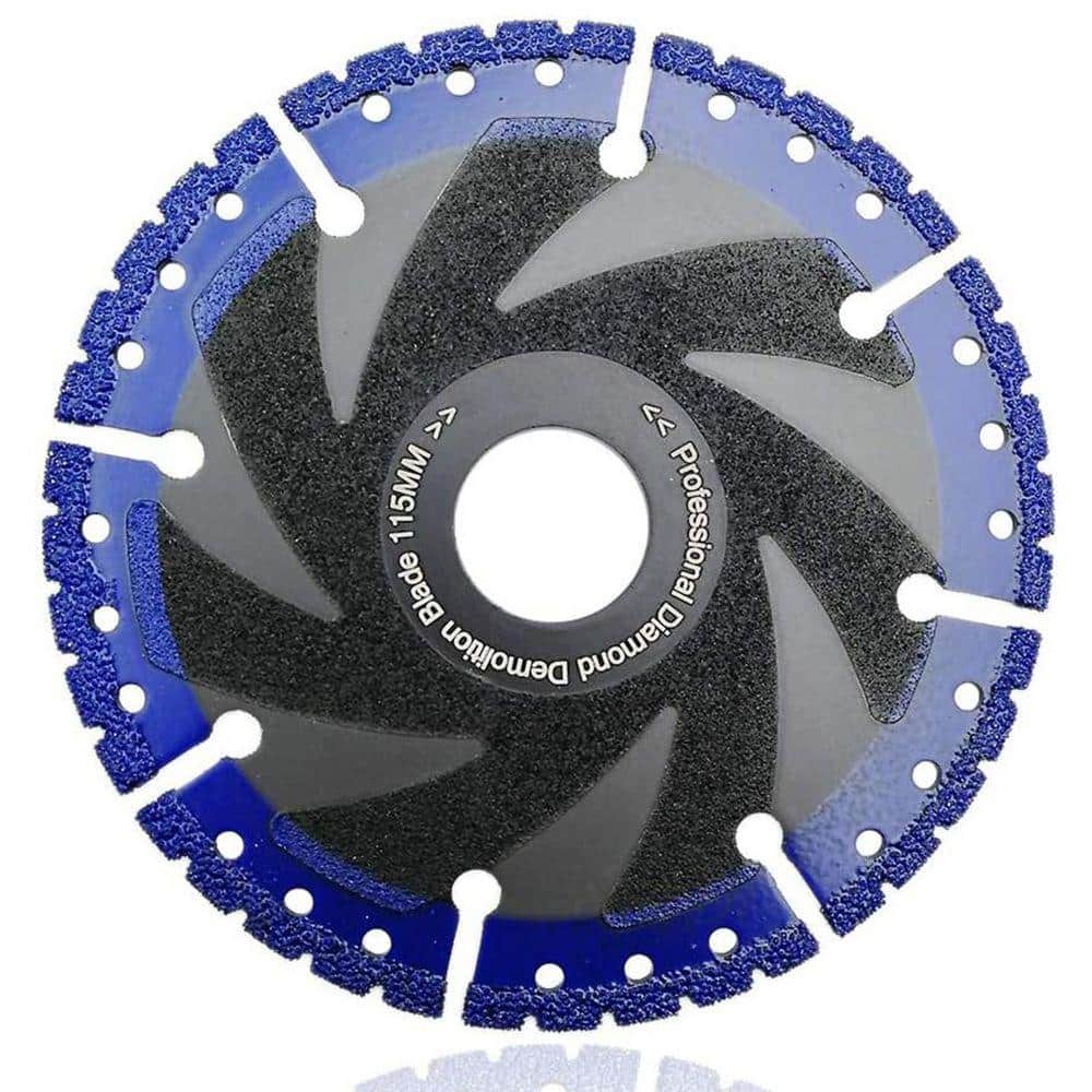 KIWDZFU Diamond Blade Metal Cutting Wheel for Rebar Sheet Metal Angle Iron Stainless Steel 4.5 in. 7/8 in. Arbor (1)