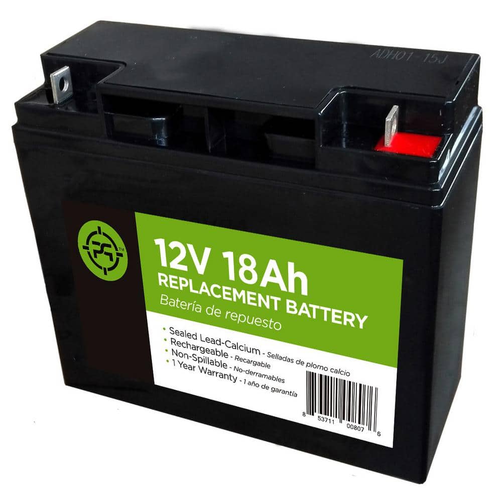 Unbranded 12-Volt 18 Ah Lead Acid Battery (2)