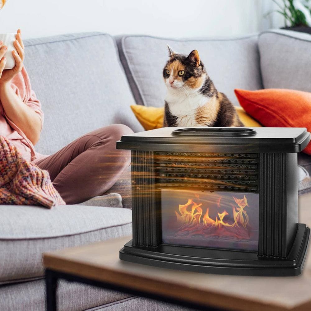 Unbranded 800 W Electric Indoor Tower Ceramic Fan Space Heater with Accurate Digital Thermostat, Timer, Remote & Artificial Flame (2)