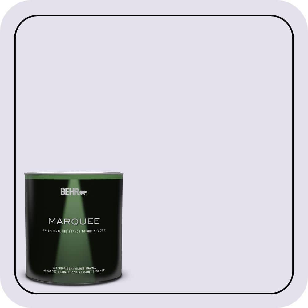 BEHR MARQUEE 1 qt. #650C-2 Powdery Mist Semi-Gloss Enamel Exterior Paint & Primer