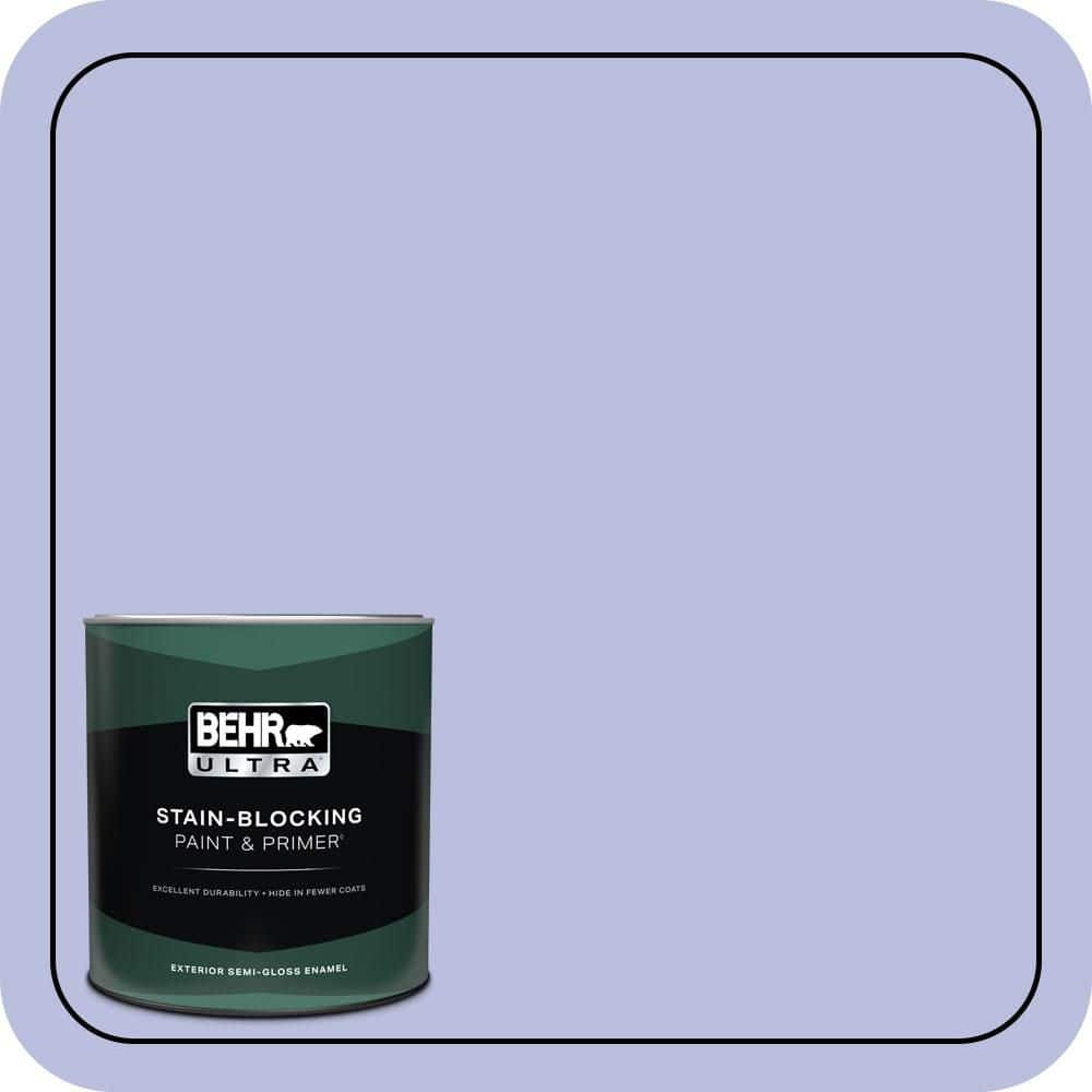 BEHR ULTRA 1 qt. #620A-3 Rhapsody Lilac Semi-Gloss Enamel Exterior Paint & Primer