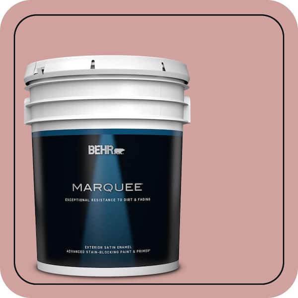 BEHR MARQUEE 5 gal. #S150-3 Rose Pottery Satin Enamel Exterior Paint & Primer (2)