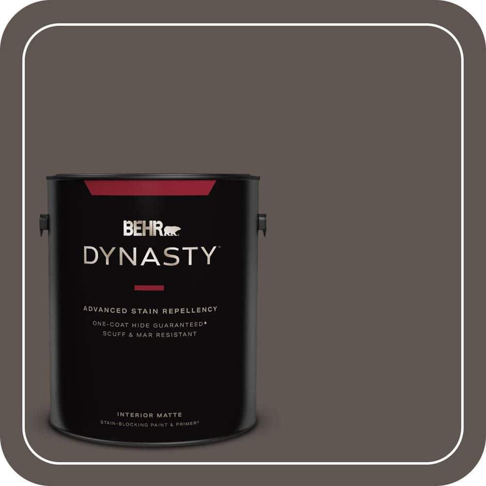 BEHR DYNASTY 1 gal. #N140-7 Timber Brown One-Coat Hide Matte Interior Stain-Blocking Paint & Primer