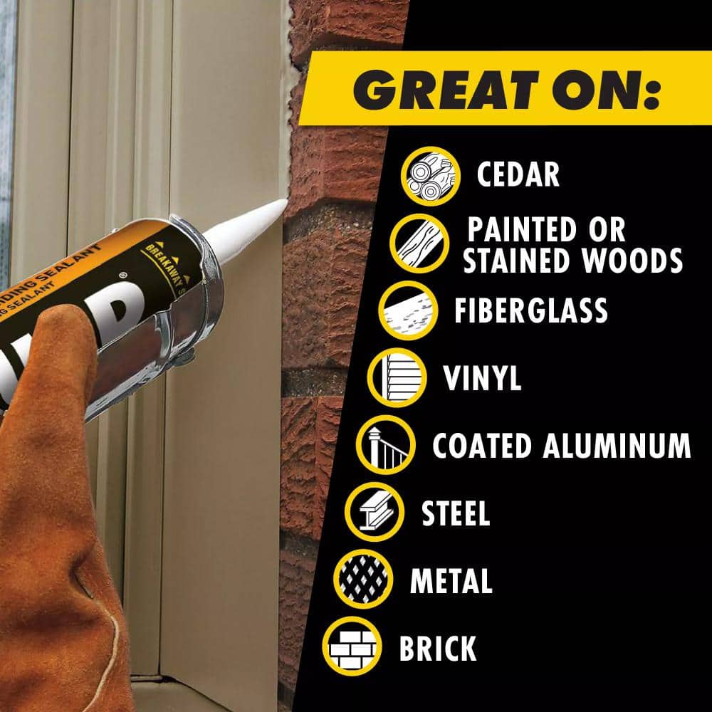 OSI QUAD VOC Advanced 10 oz. White #001 Exterior, Window, Door, and Siding Caulk Sealant (4)