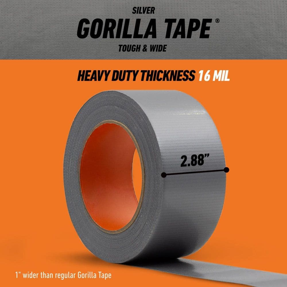 Gorilla 25 yds. Tough and Wide Silver Tape (4)