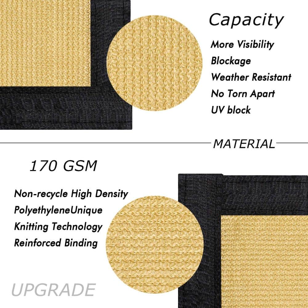 Unbranded 6 ft. x 50 ft. Privacy Fence Screen Heavy Duty Sand 1 Piece (2)