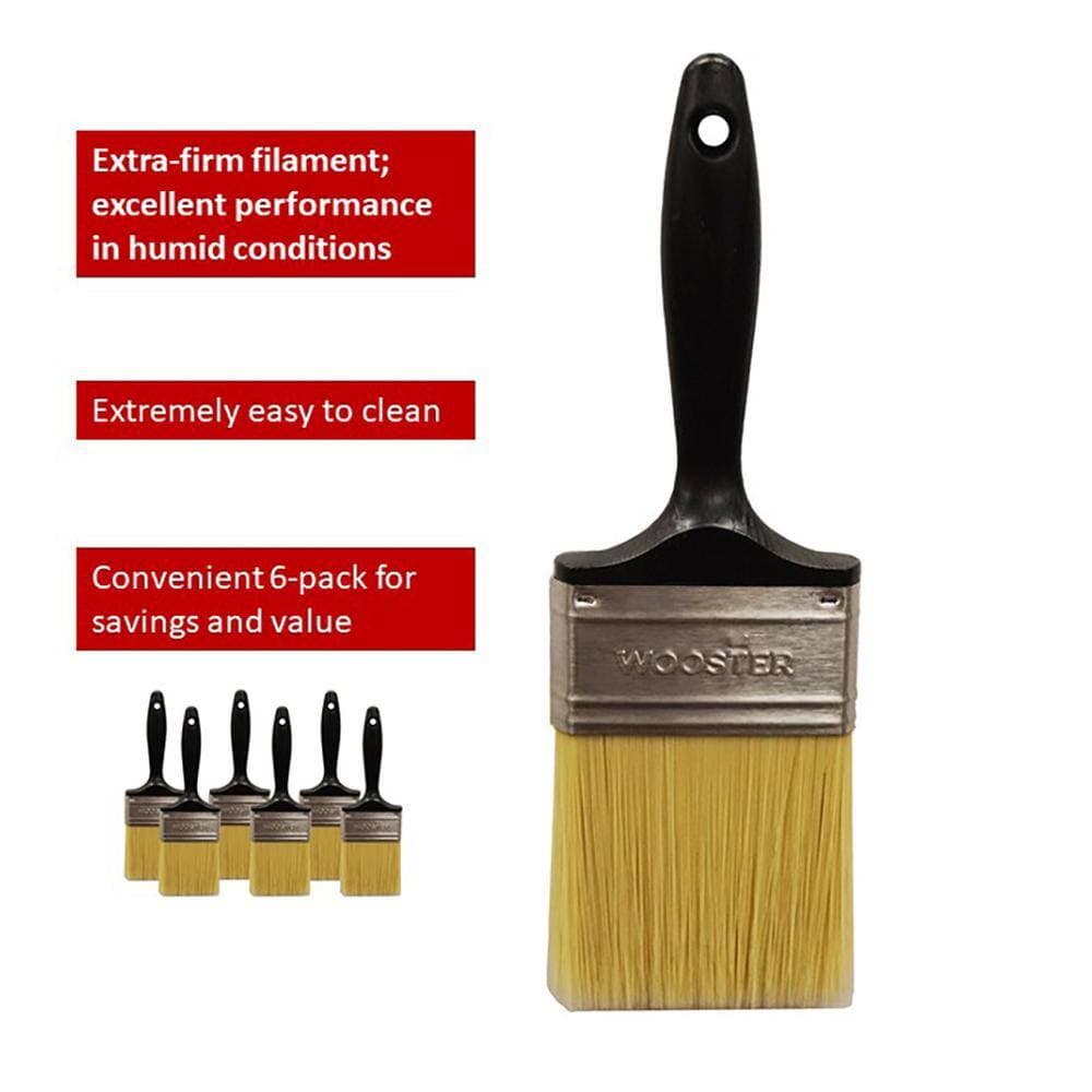 Wooster 3 in. Pro Chinex Flat Brush (6-Pack) (3)