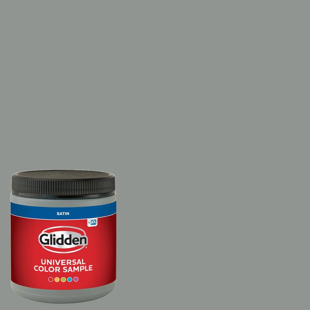 Glidden Premium 8 oz. PPG0994-6 Husky Gray Satin Interior Paint Sample (1)