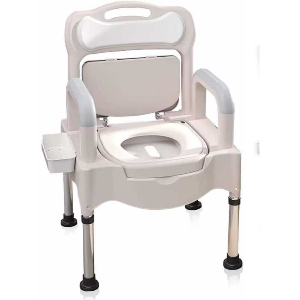 Wudkey Height Adjustable Adult Potty Chair for Seniors, Portable Toilets for Home Use, Bedside Toilet Seat, Bedside Commodes
