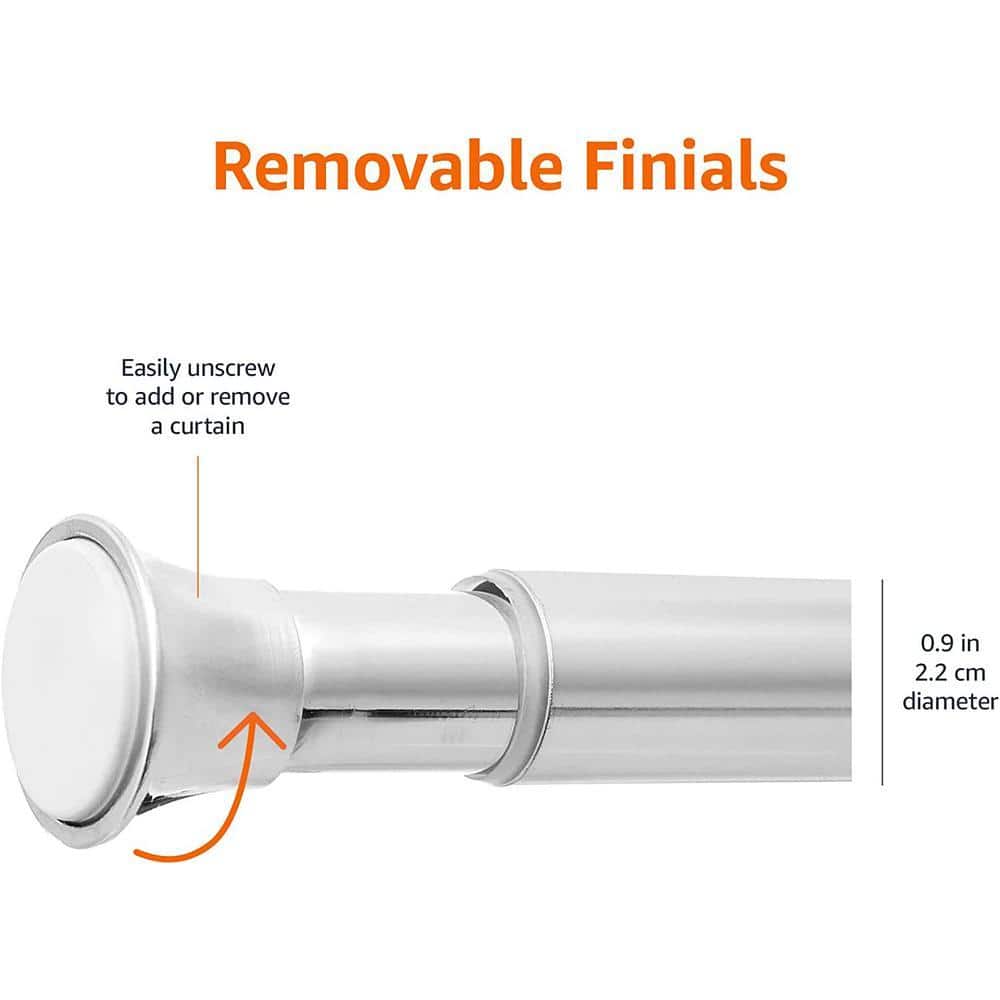 Dyiom Adjustable Shower Curtain Tension shower Rod 54-90 in. Width (3)