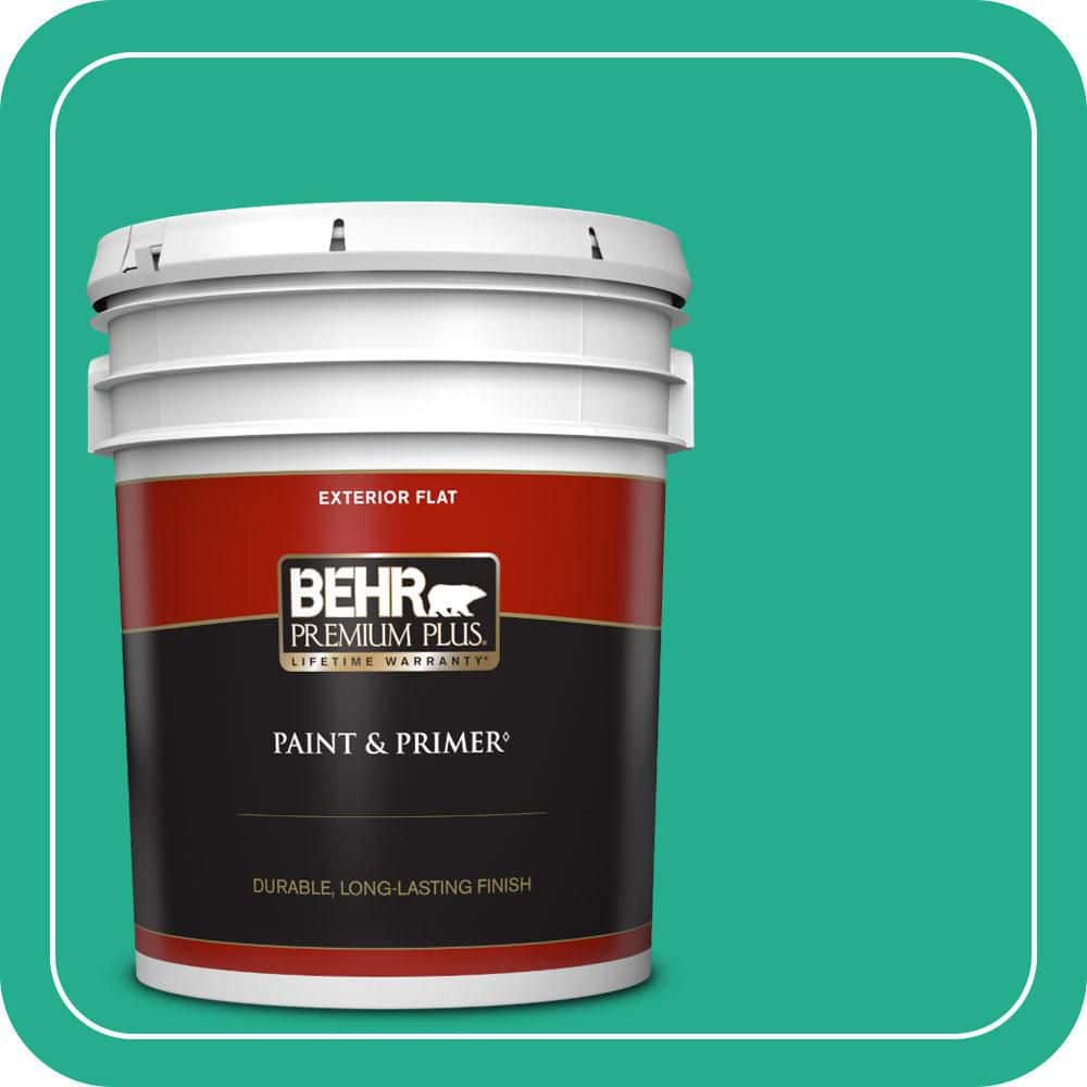 BEHR PREMIUM PLUS 5 gal. #P430-5 Enchanted Wells Flat Exterior Paint & Primer