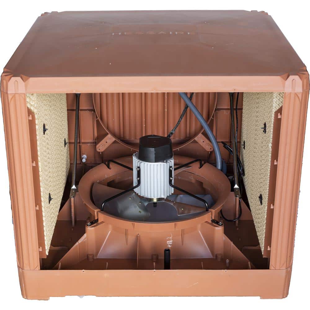 Hessaire 6,800 CFM 115-Volt 2-Speed Down Draft Roof Plastic Evaporative Axial Fan Cooler for 2,500 sq. ft. with Motor, Assembled (3)