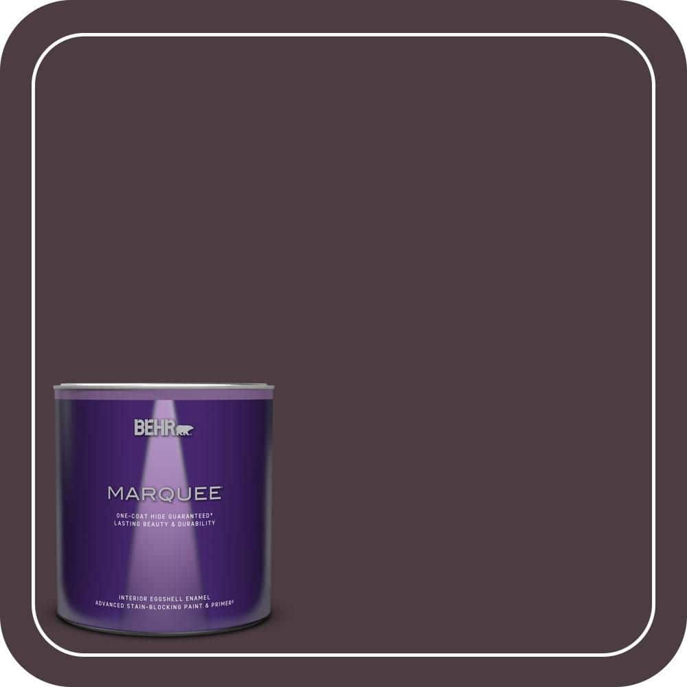 BEHR MARQUEE 1 qt. #T18-04 Nocturne Shade Eggshell Enamel Interior Paint & Primer