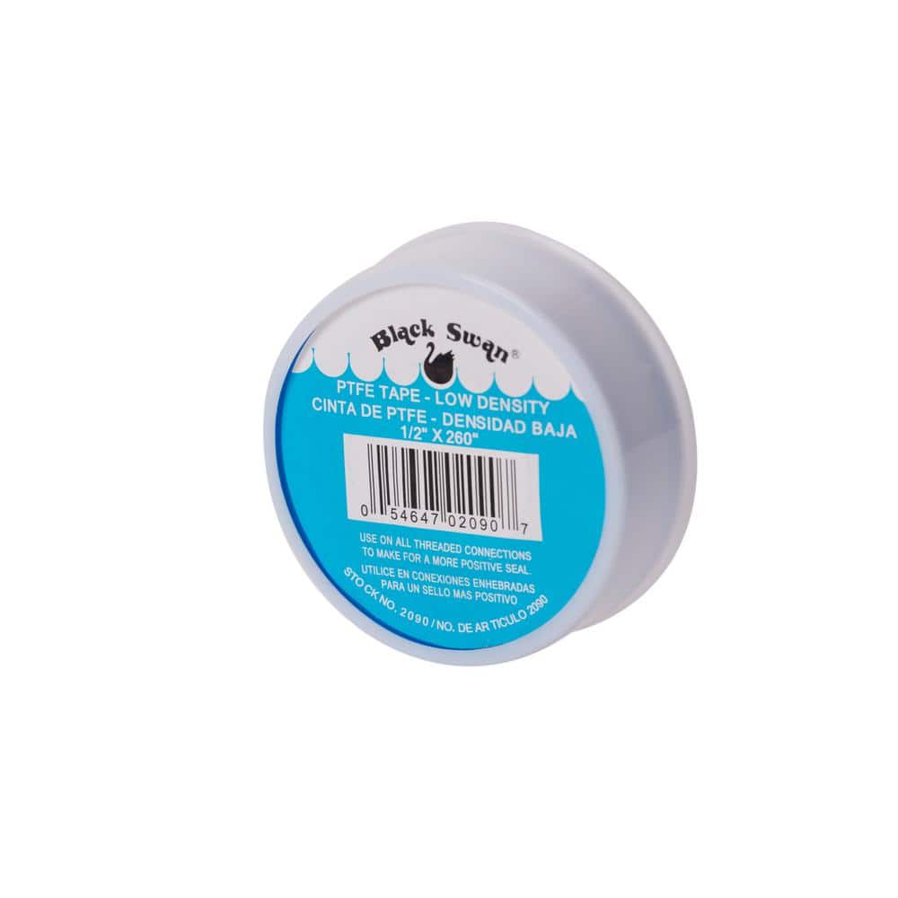 Black Swan 1/2 in. x 260 in. PTFE Tape Low Density China White-Cut Case
