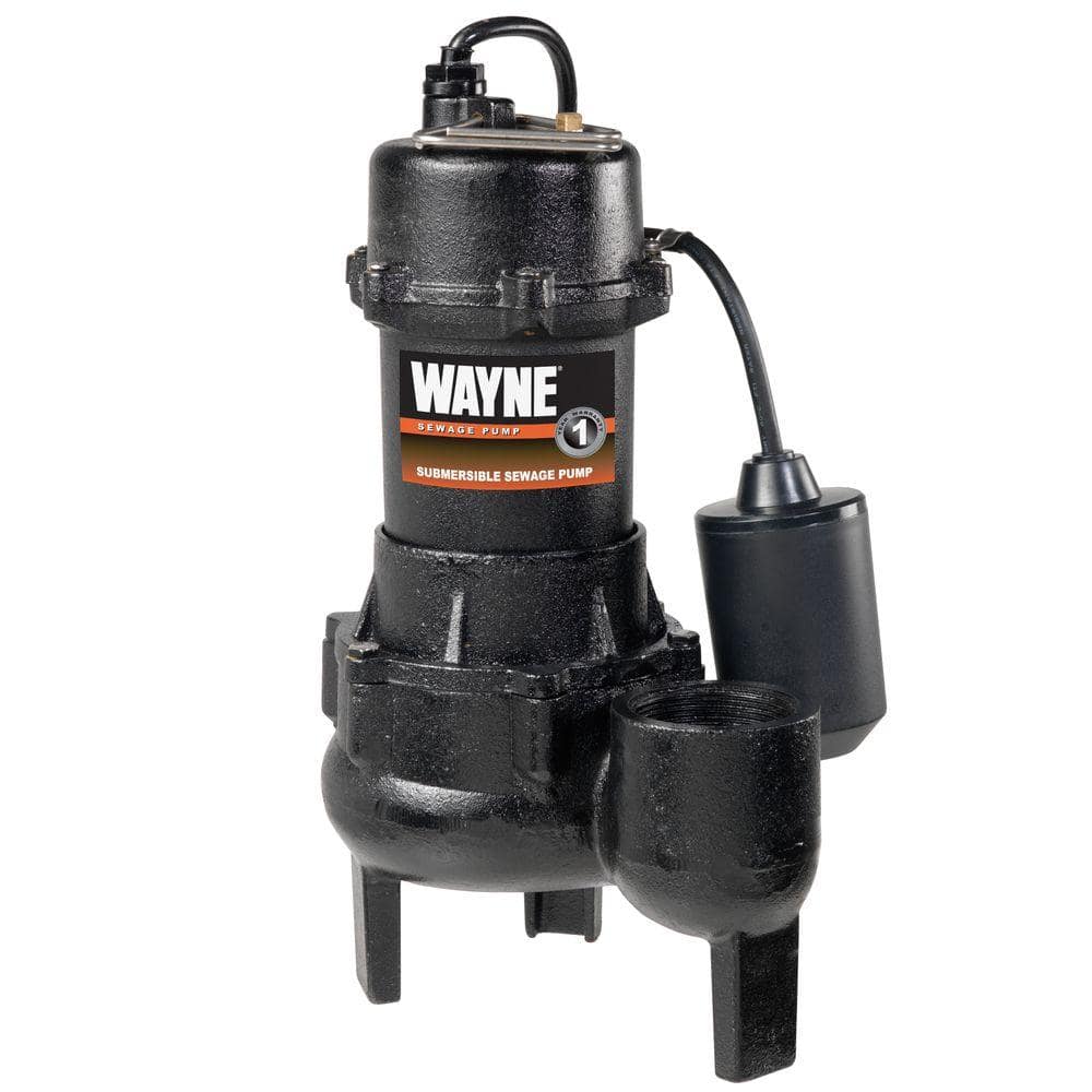 Wayne RPP 0.5 HP Cast Iron Submersible Effluent w/tether float Septic Pump