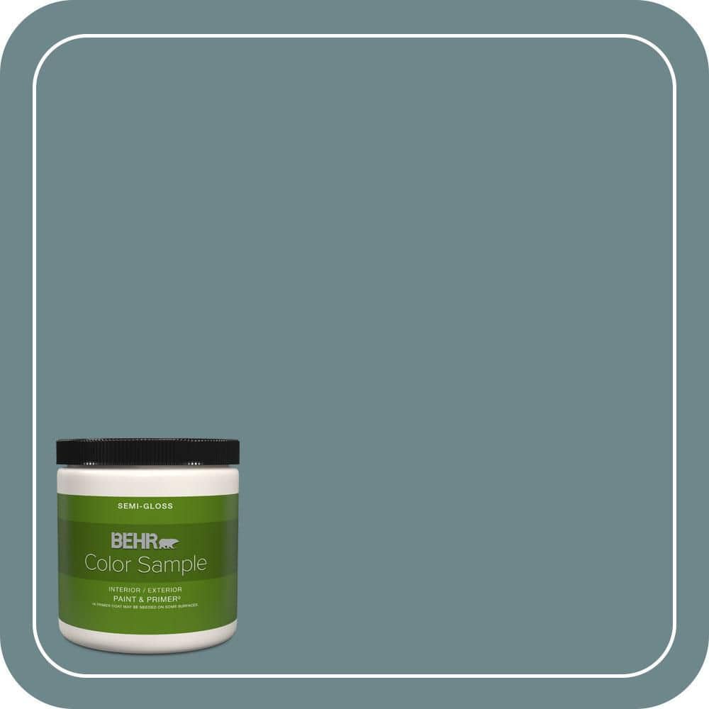 BEHR PREMIUM PLUS 8 oz. #MQ6-03 Winter In Paris Semi-Gloss Interior/Exterior Paint & Primer Color Sample