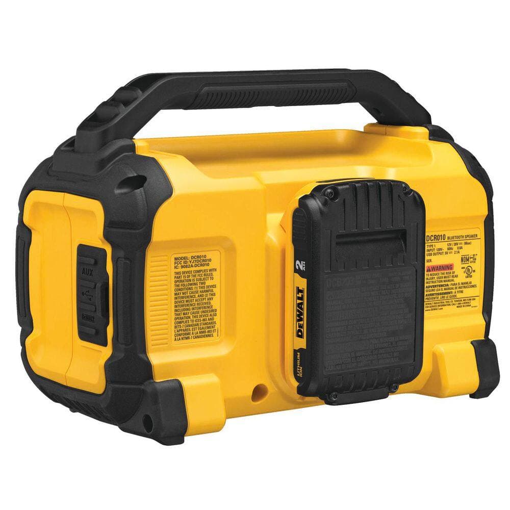 DEWALT 20V MAX Bluetooth Speaker Kit with 2.0 Ah Battery and Charger (3)