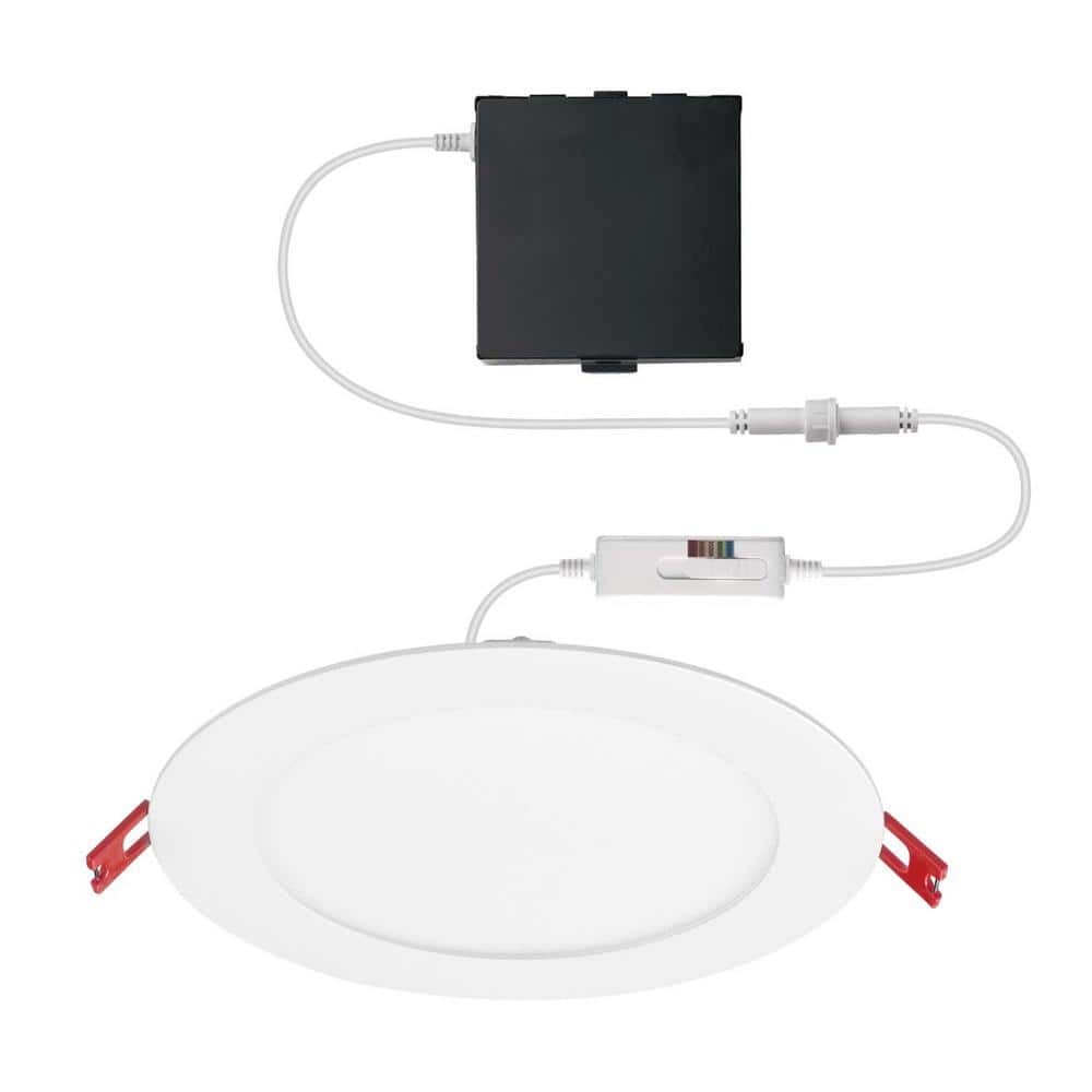 Commercial Electric 6 in. Ultra Slim Adjustable CCT Integrated LED Motion Activated Canless Recessed Light for Kitchen Bathroom Living Rooms (2)