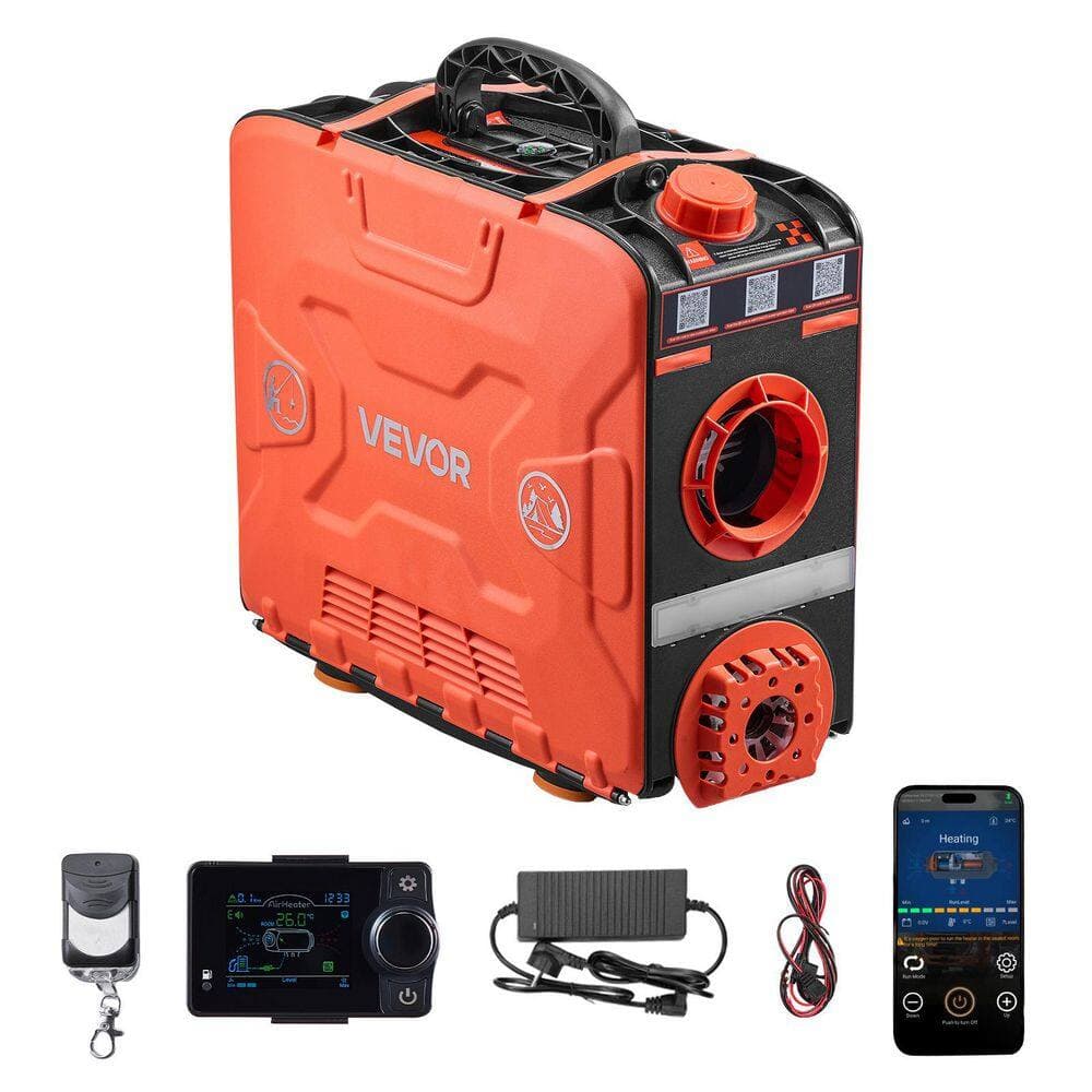 VEVOR Diesel Heater 27296 BTU /h 8KW DC 12-Volt All in One Portable Diesel Air Heater with Bluetooth APP Control, Space Heater (1)
