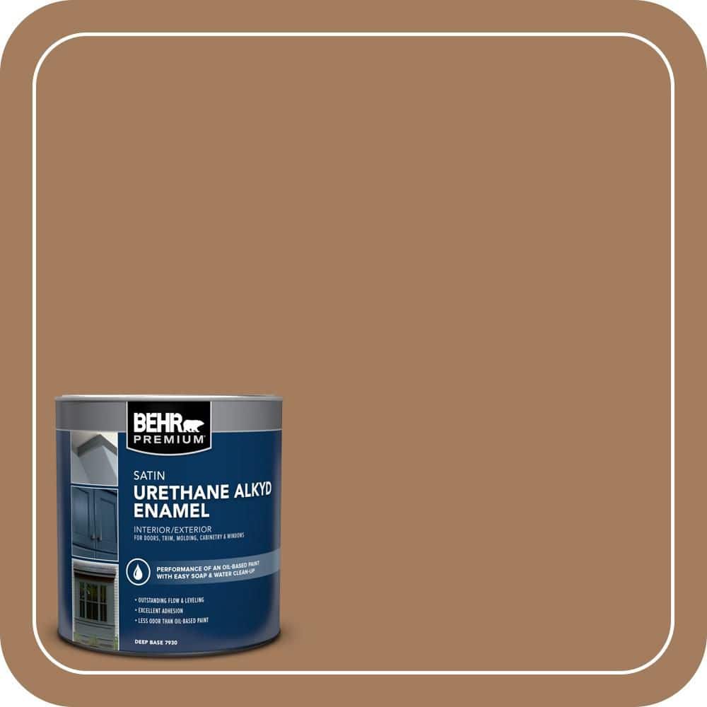BEHR PREMIUM 1 qt. #N250-5 Ancient Pottery Satin Enamel Urethane Alkyd Interior/Exterior Paint (1)