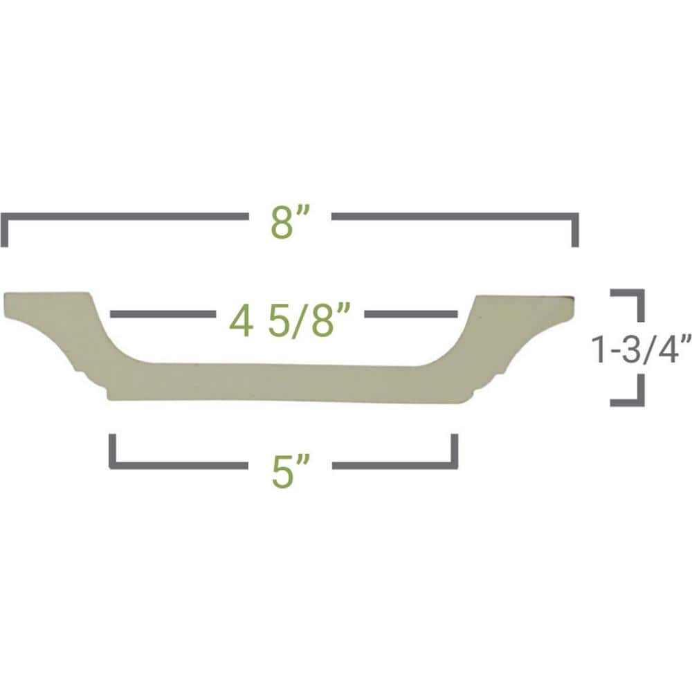 Ekena Millwork 8 in. W x 2 in. P x 94-1/2 in. L Inner Beam for 8 in. Traditional Coffered Ceiling System (2)