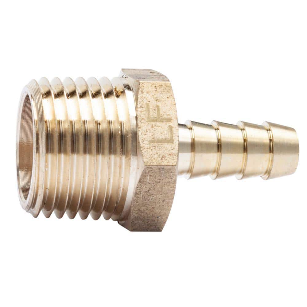 LTWFITTING 5/16 in. ID Hose Barb x 1/2 in. MIP Lead Free Brass Adapter Fitting (5-Pack)