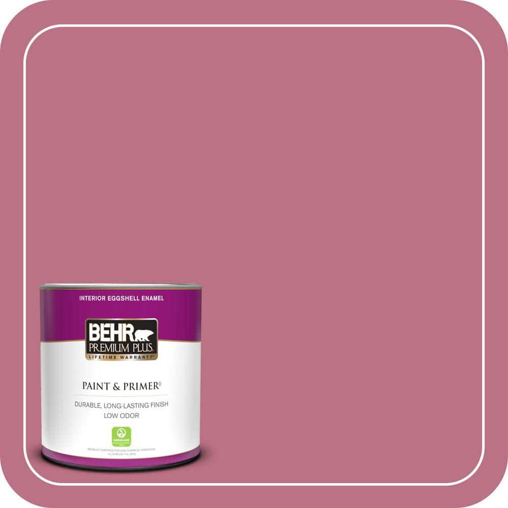 BEHR PREMIUM PLUS #MQ1-08 Smell the Roses Flat Interior/Exterior Paint & Primer Color Sample
