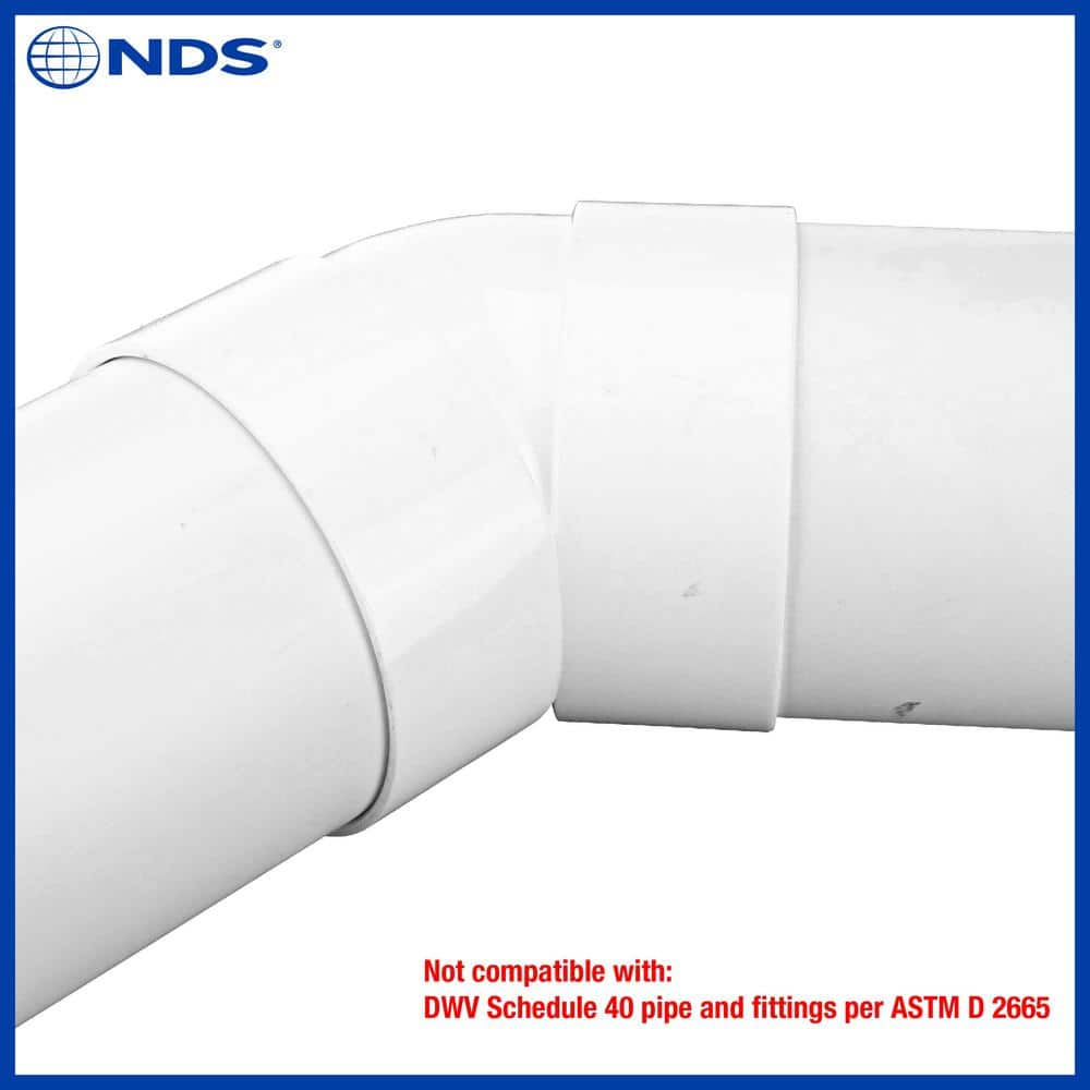 NDS PVC S&D 45° Elbow, 4 in. Hub X Hub (3)
