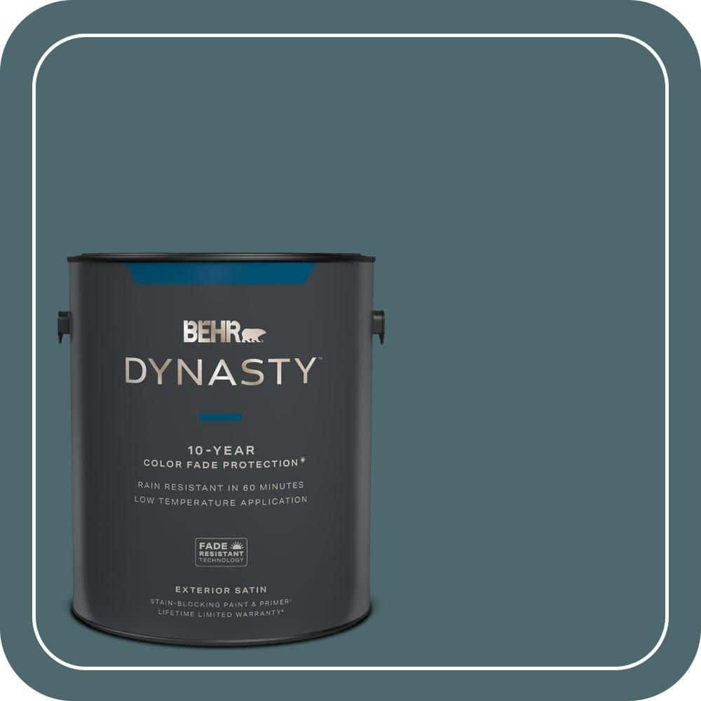 BEHR DYNASTY 1 gal. #510F-6 Solitude Satin Enamel Exterior Stain-Blocking Paint & Primer