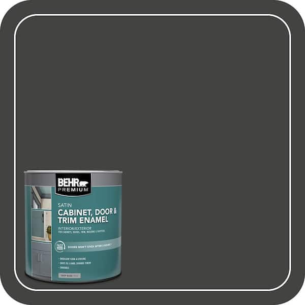 BEHR PREMIUM 1 qt. #SC-102 Slate Satin Enamel Interior/Exterior Cabinet, Door & Trim Paint (2)