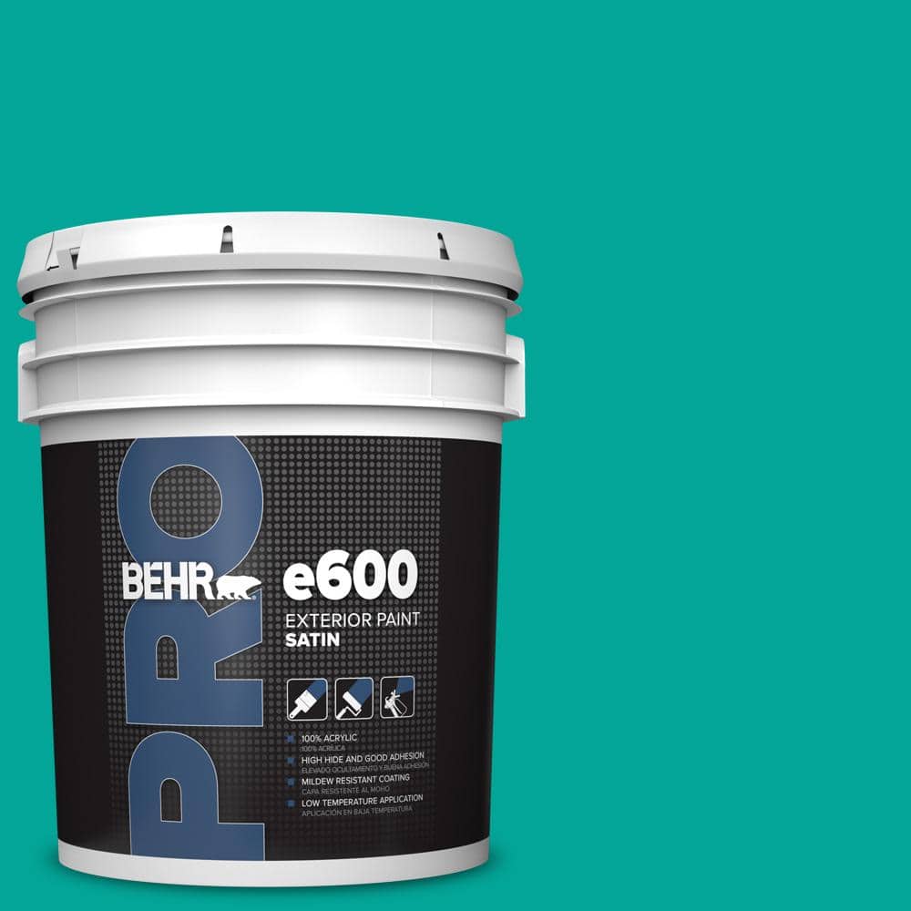 BEHR PRO 5 gal. #HDC-MD-22 Tropical Sea Satin Exterior Paint