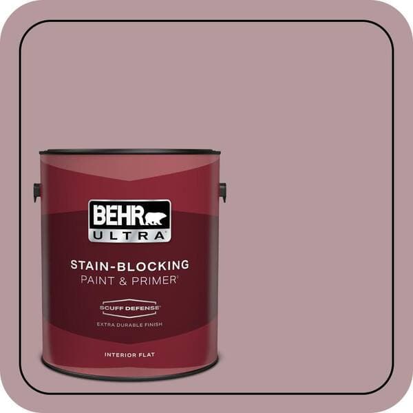 BEHR ULTRA 1 gal. #PMD-71 Twilight Blush Extra Durable Flat Interior Paint & Primer (2)
