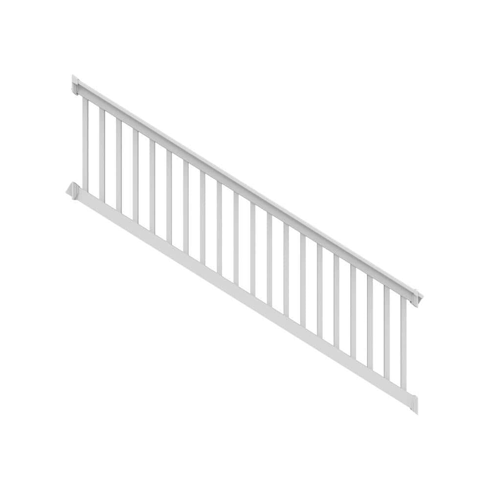 RDI Finyl Line 10 ft. x 36 in. H T-Top 28° to 38° Stair Rail Kit in White (1)
