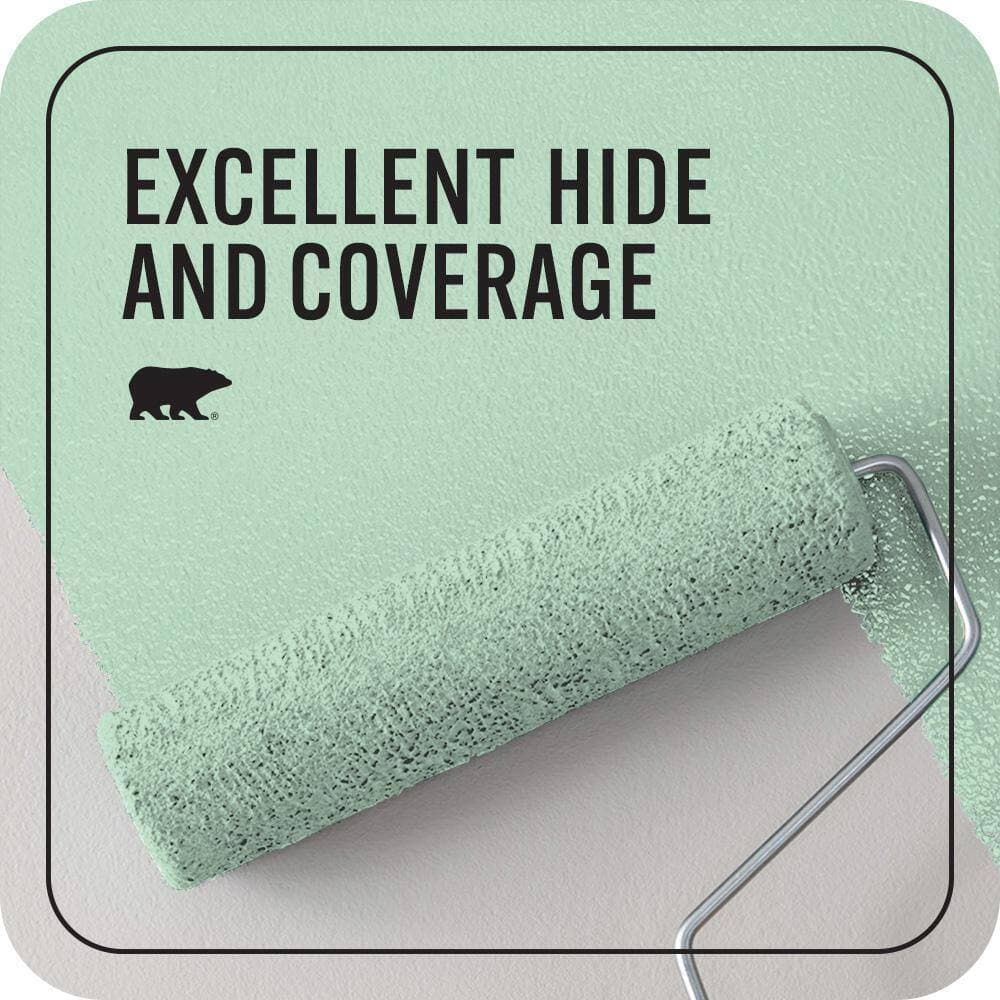 BEHR PREMIUM PLUS 1 qt. #470C-3 Spirited Green Flat EcoMix Plant-Based Interior Paint & Primer (2)