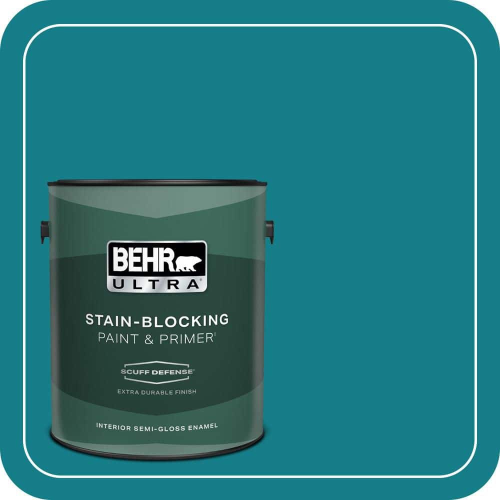 BEHR ULTRA 1 gal. #PPU13-01 Caribe Extra Durable Semi-Gloss Enamel Interior Paint & Primer