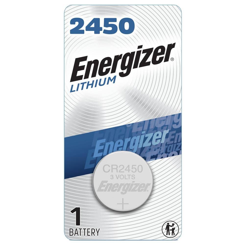 Energizer CR2450 Battery (1-Pack), 3V Lithium Coin Battery