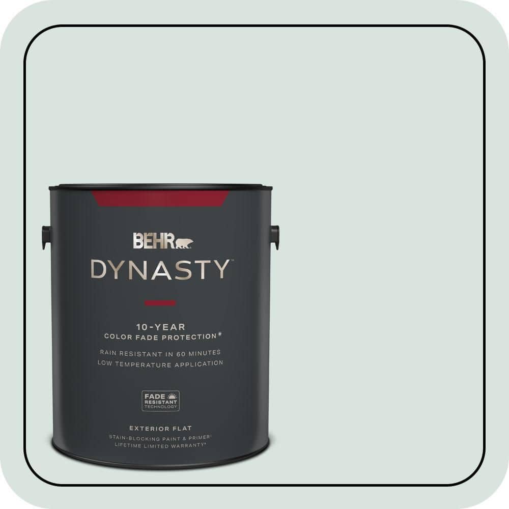 BEHR DYNASTY 1 gal. #N430-1 Mountain Peak White Flat Exterior Stain-Blocking Paint & Primer