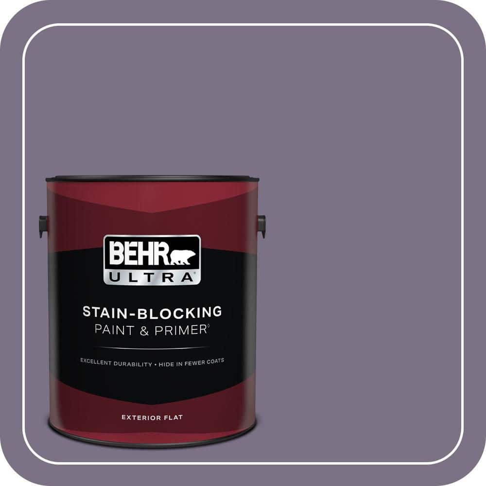 BEHR ULTRA 1 gal. #660F-6 Peruvian Violet Flat Exterior Paint & Primer